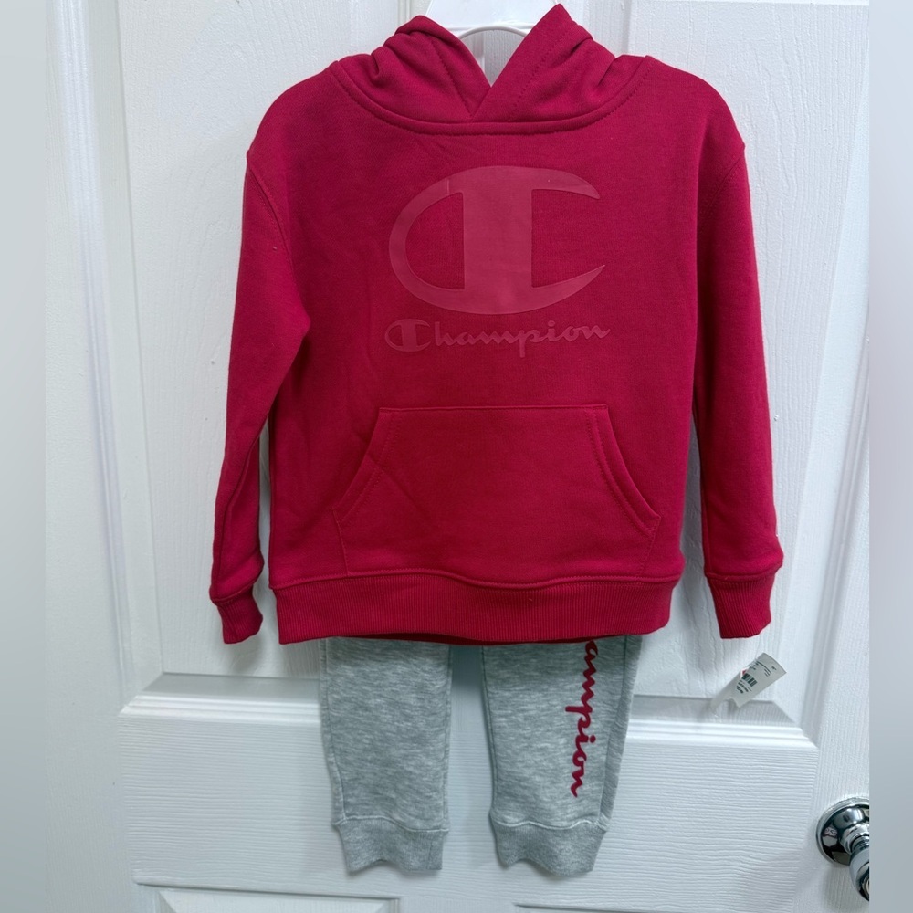 NWT Champion Red and Gray Jogger Set, Size 4T